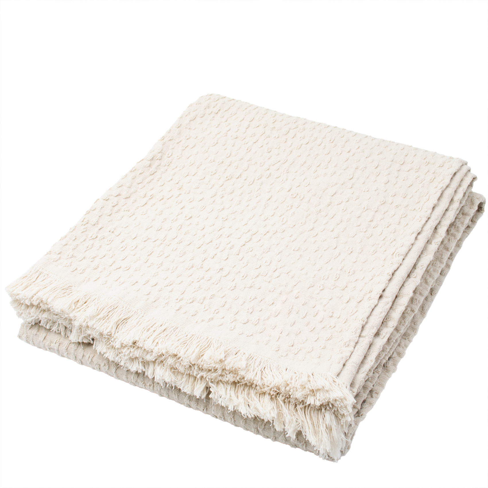 Plaid en coton jacquard à motif goutte d’eau, TOISON D OR