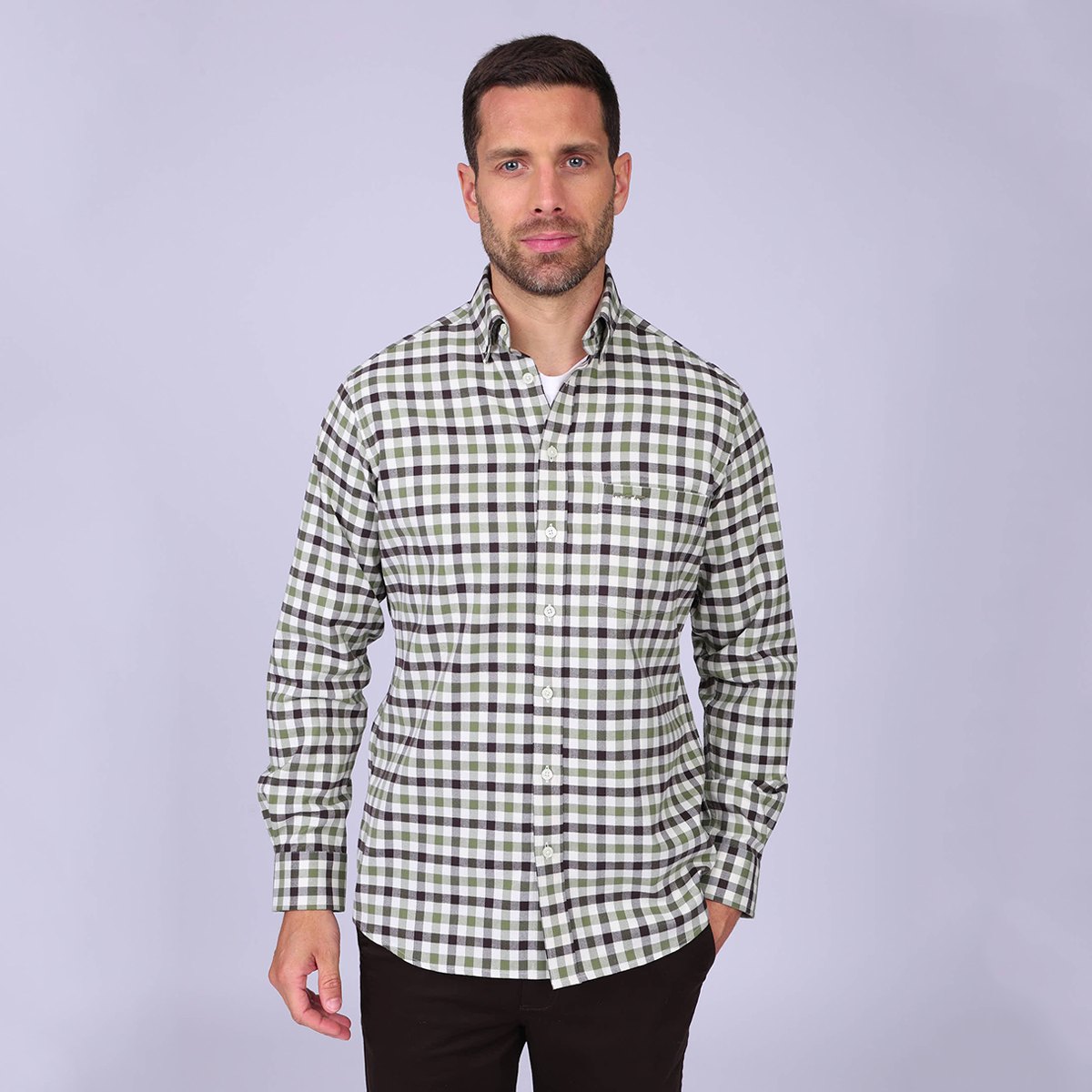 Chemise à carreaux Hodian, MISE AU GREEN