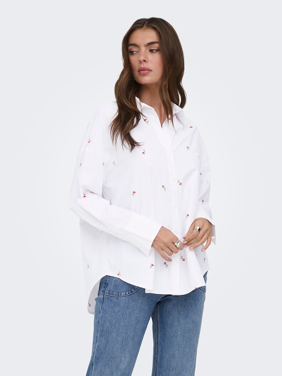 Chemise manches longues brodée, ONLY