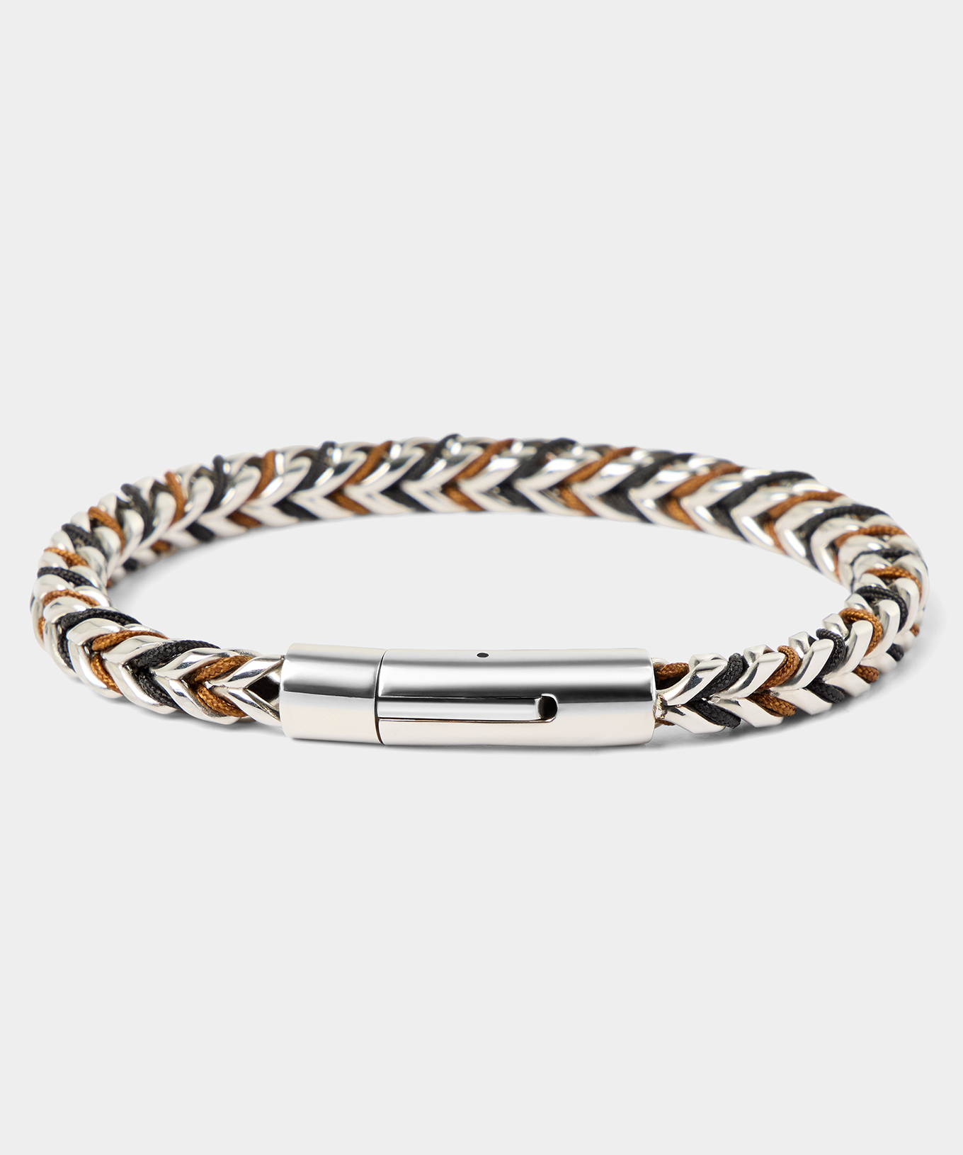 Bracelet Homme en Acier Inoxydable Tressé, JOE BROWNS