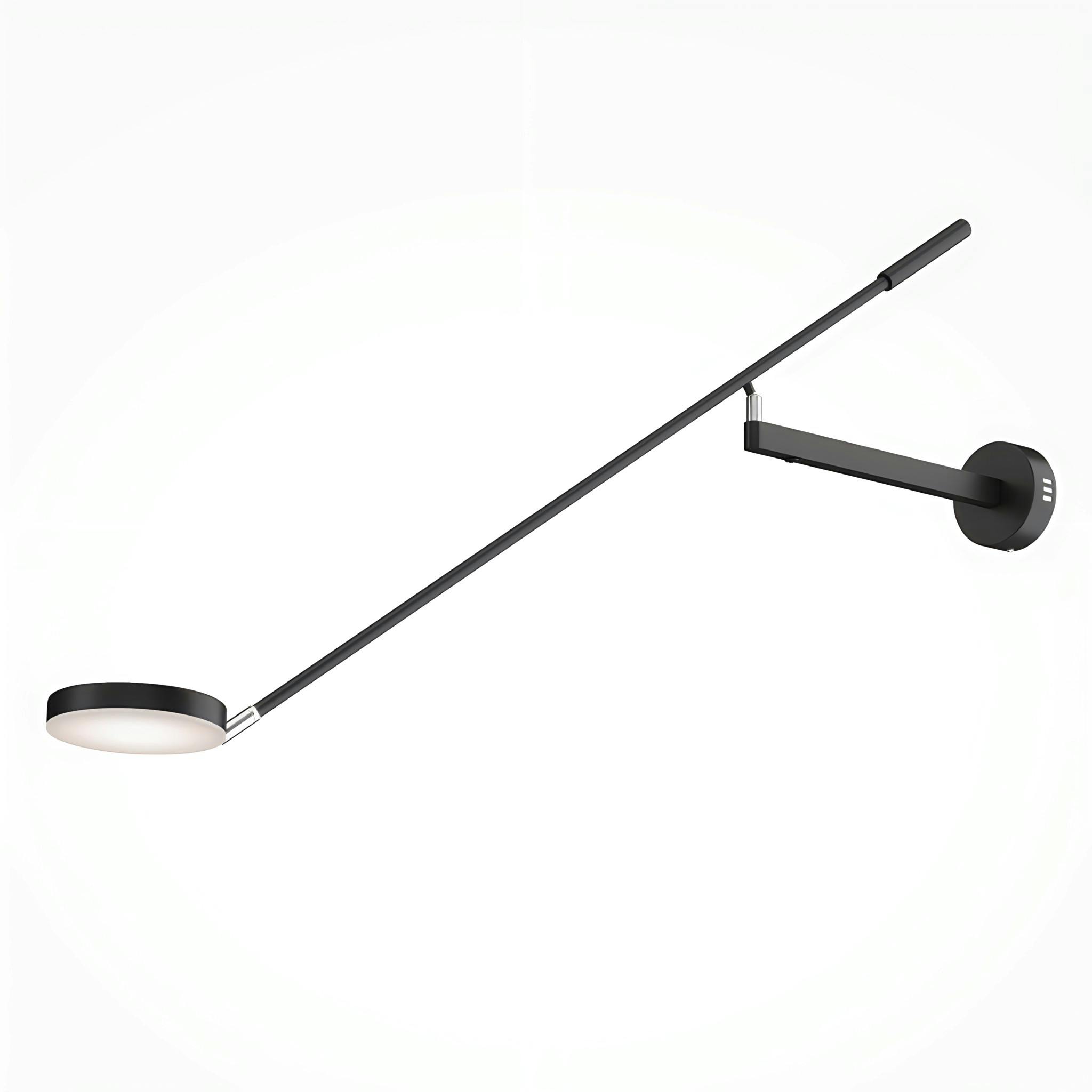 Applique murale articulée LED – 1 lampe disque noire OCALA, PIER IMPORT