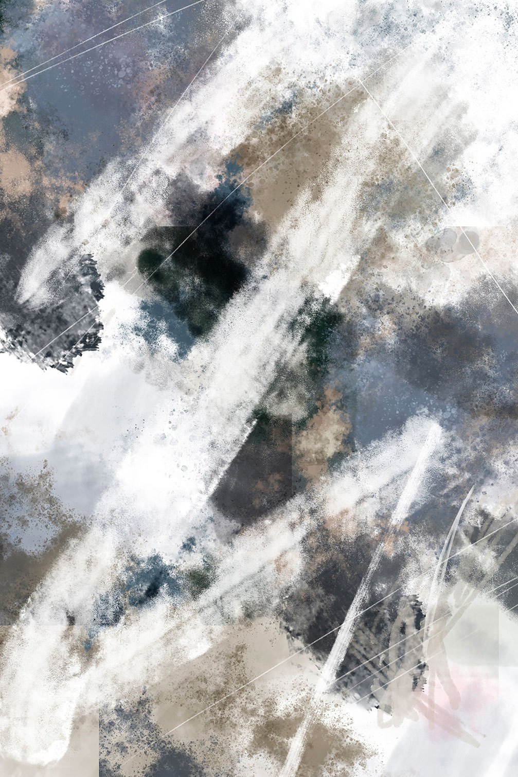 Tableau abstrait Facet zag, HEXOA