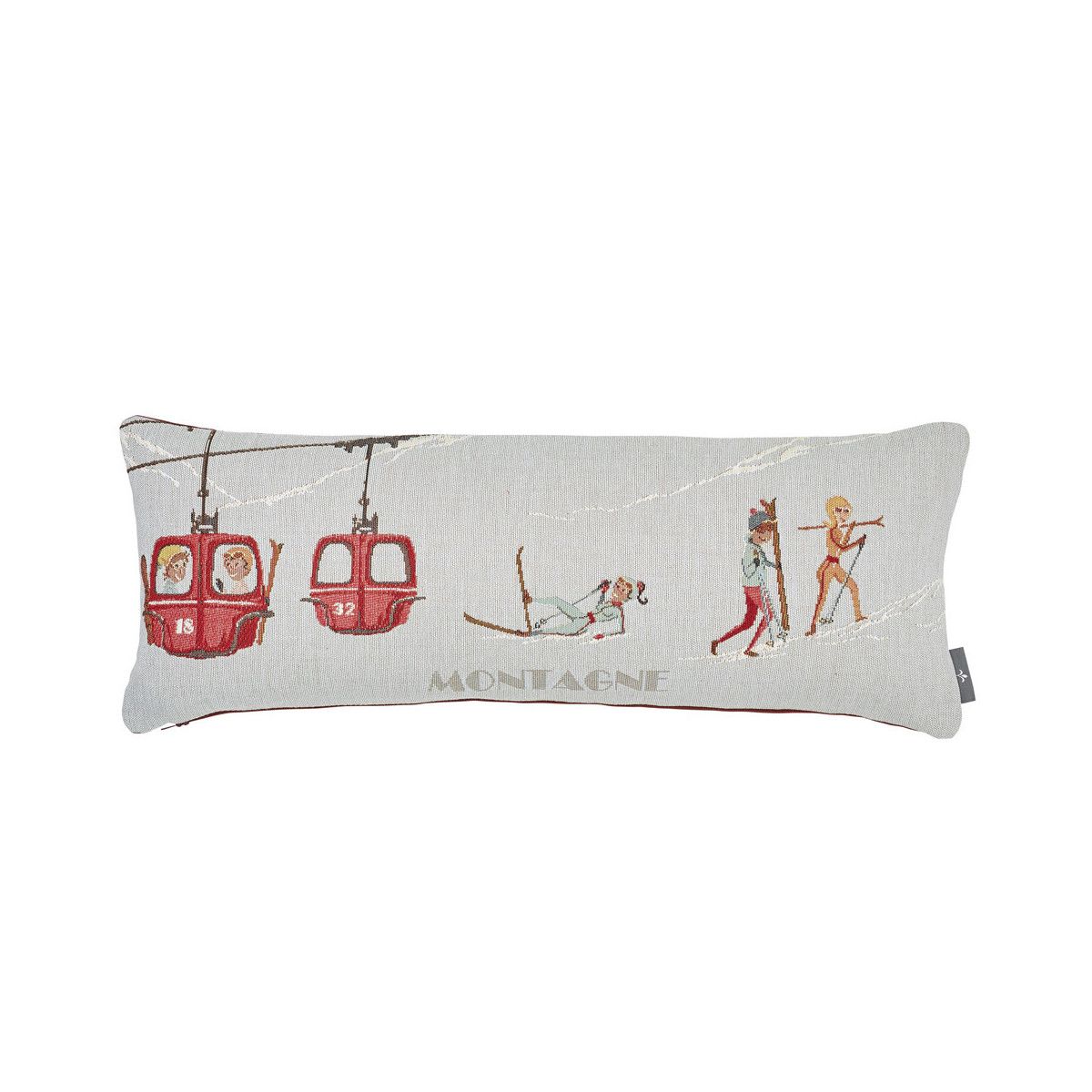 coussin en tapisserie vacances a la montagne made in france, france