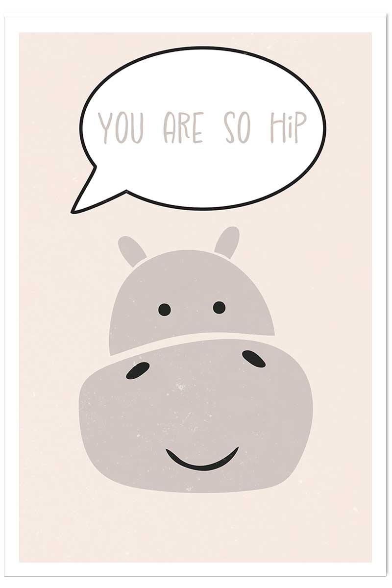 Affiche enfant hippo, HEXOA