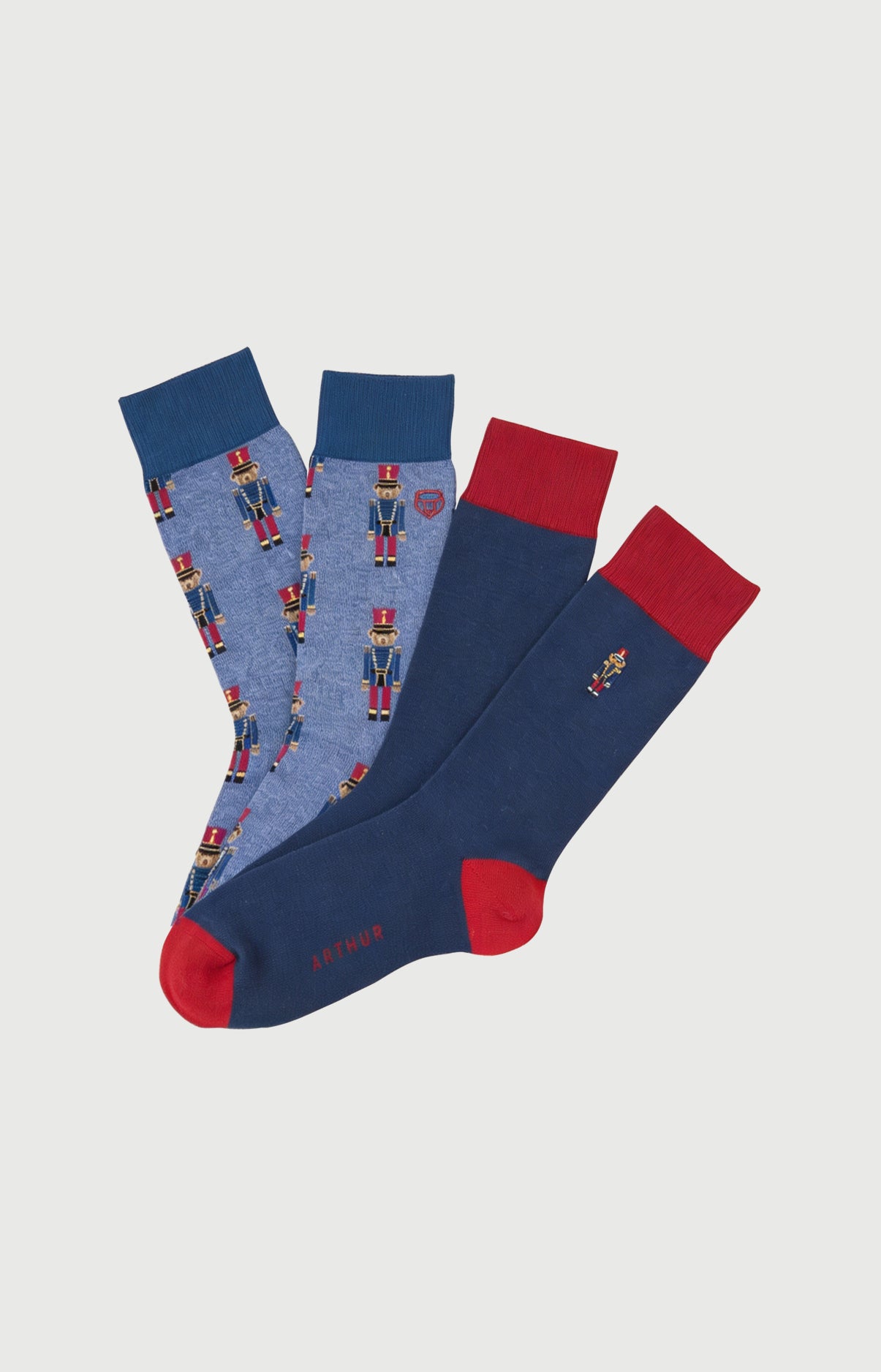 Pack 2 chaussettes en coton imprimé Casse-noisette, ARTHUR