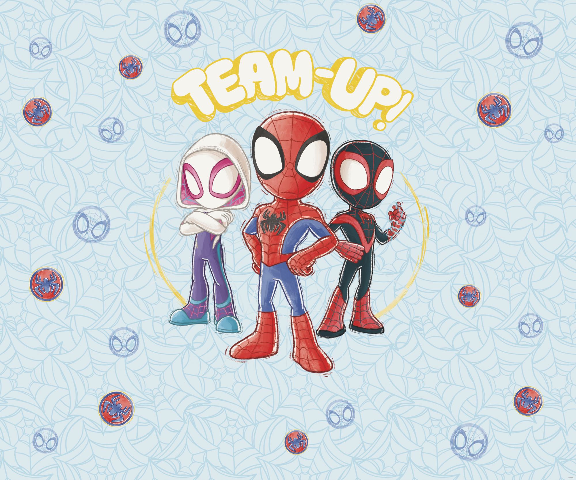 Papier peint Komar - Marvel Spidey and his Amazing Friends Team Up - 300 x 250 cm, HEXOA