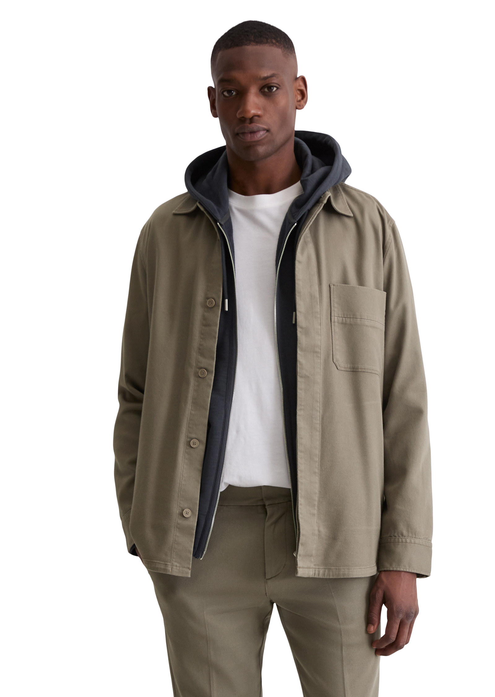 Surchemise en doux mélange de coton bio et de lyocell, MARC O'POLO