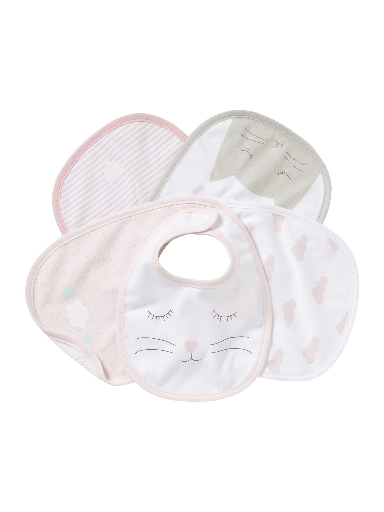 Lot de 5 bavoirs naissance, VERTBAUDET