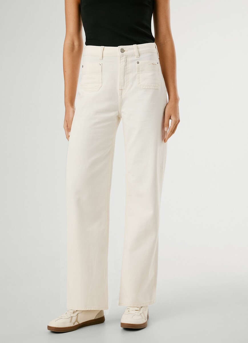 Lexa Straight Jeans with High Waist, PEPE JEANS