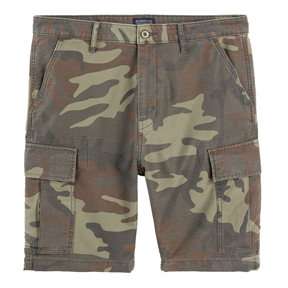 Image of Carrier Cotton Cargo Shorts in Camo Print