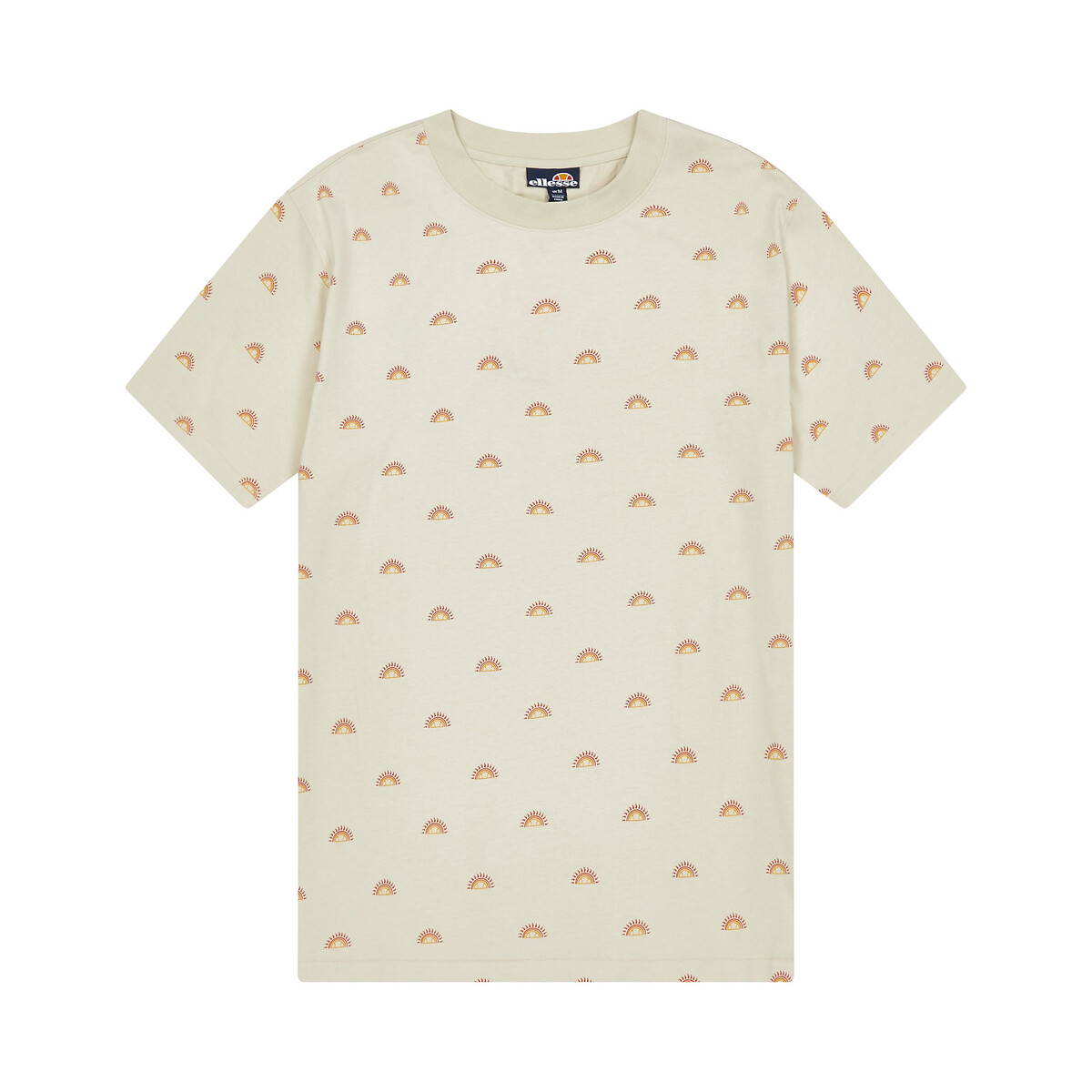Printed Cotton T-Shirt with Crew Neck and Short Sleeves