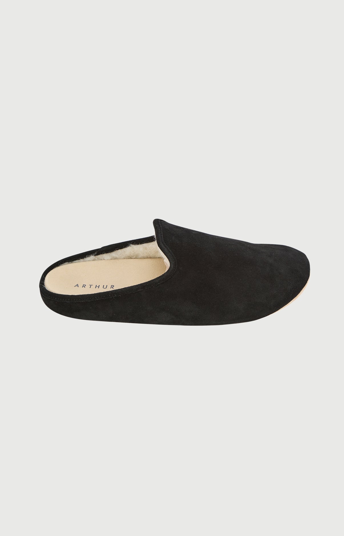 Mules couleur unie Réglisse, ARTHUR