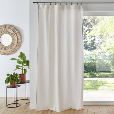 Menorca Embroidered Linen / Cotton Curtain Panel LA REDOUTE INTERIEURS
