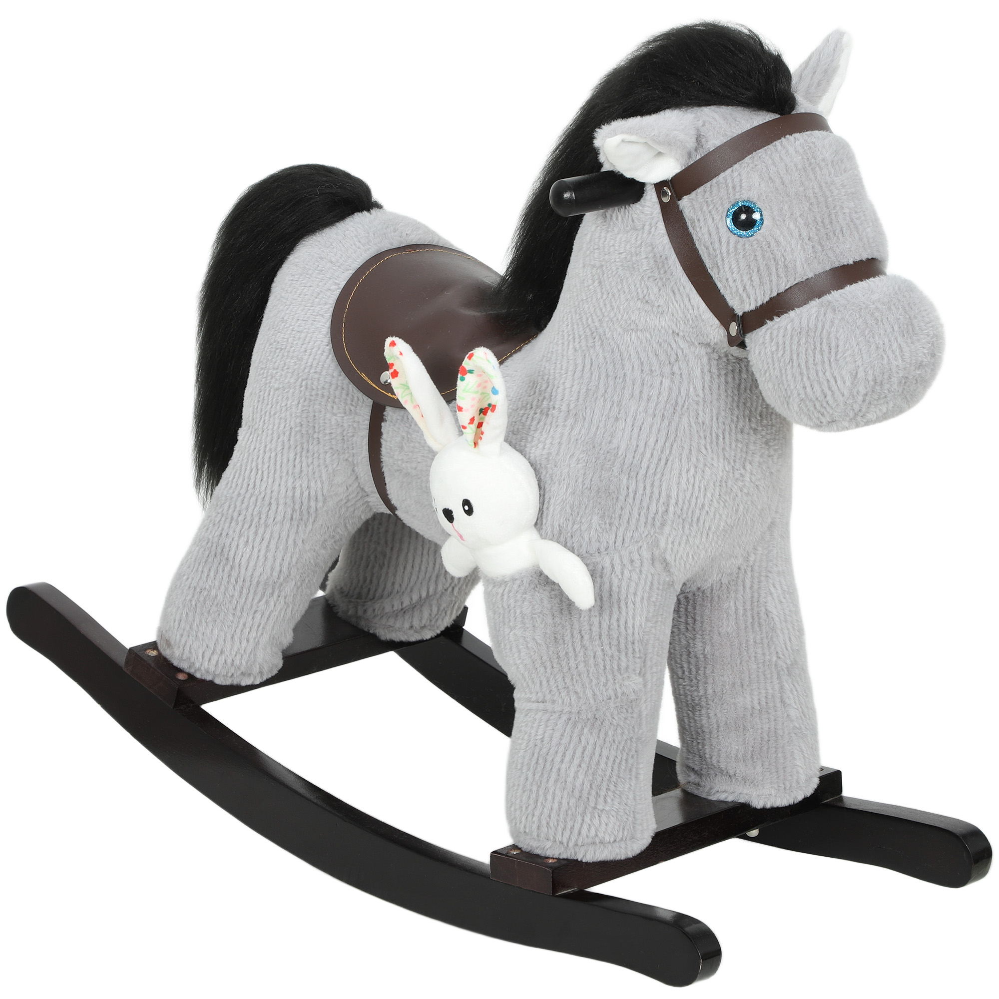 Cheval à bascule pour enfants Coton PP Gris, AIYAPLAY
