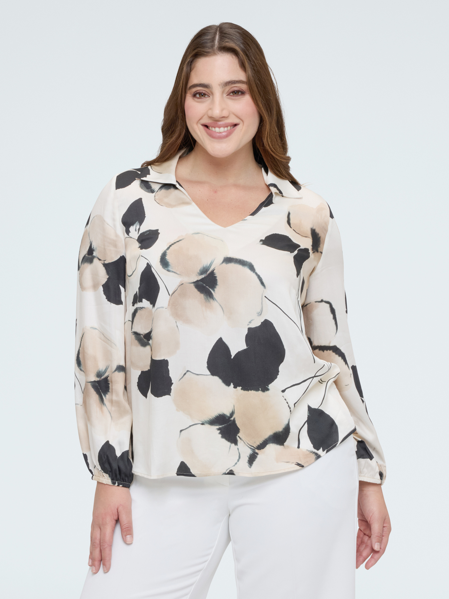 Blouse à imprimé fleuri, FIORELLA RUBINO