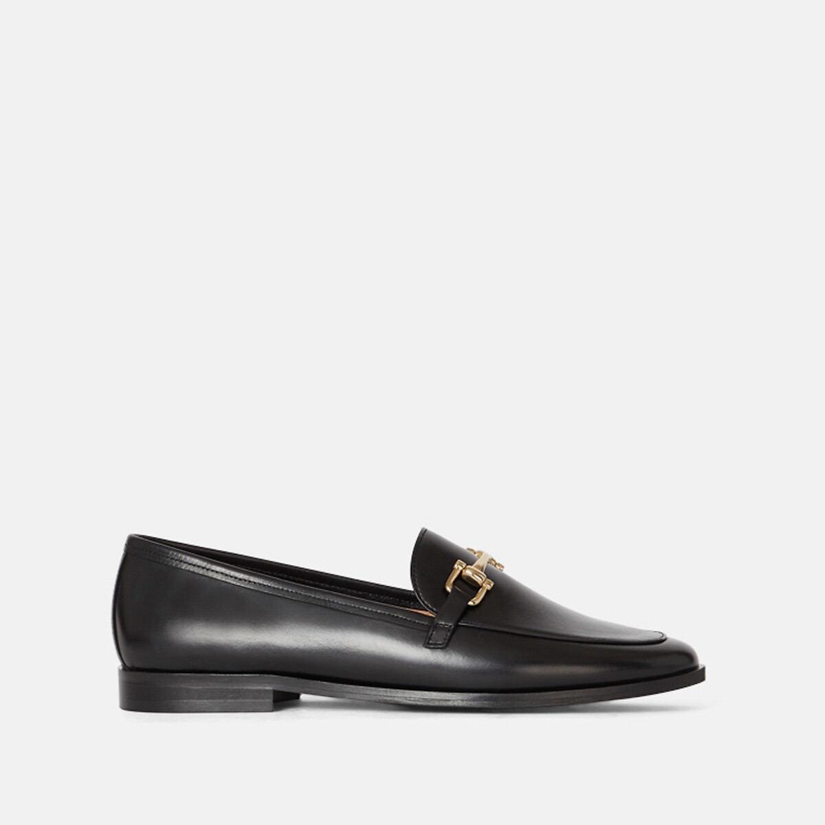 Evelyana leather loafers, black, Maison Minelli | La Redoute