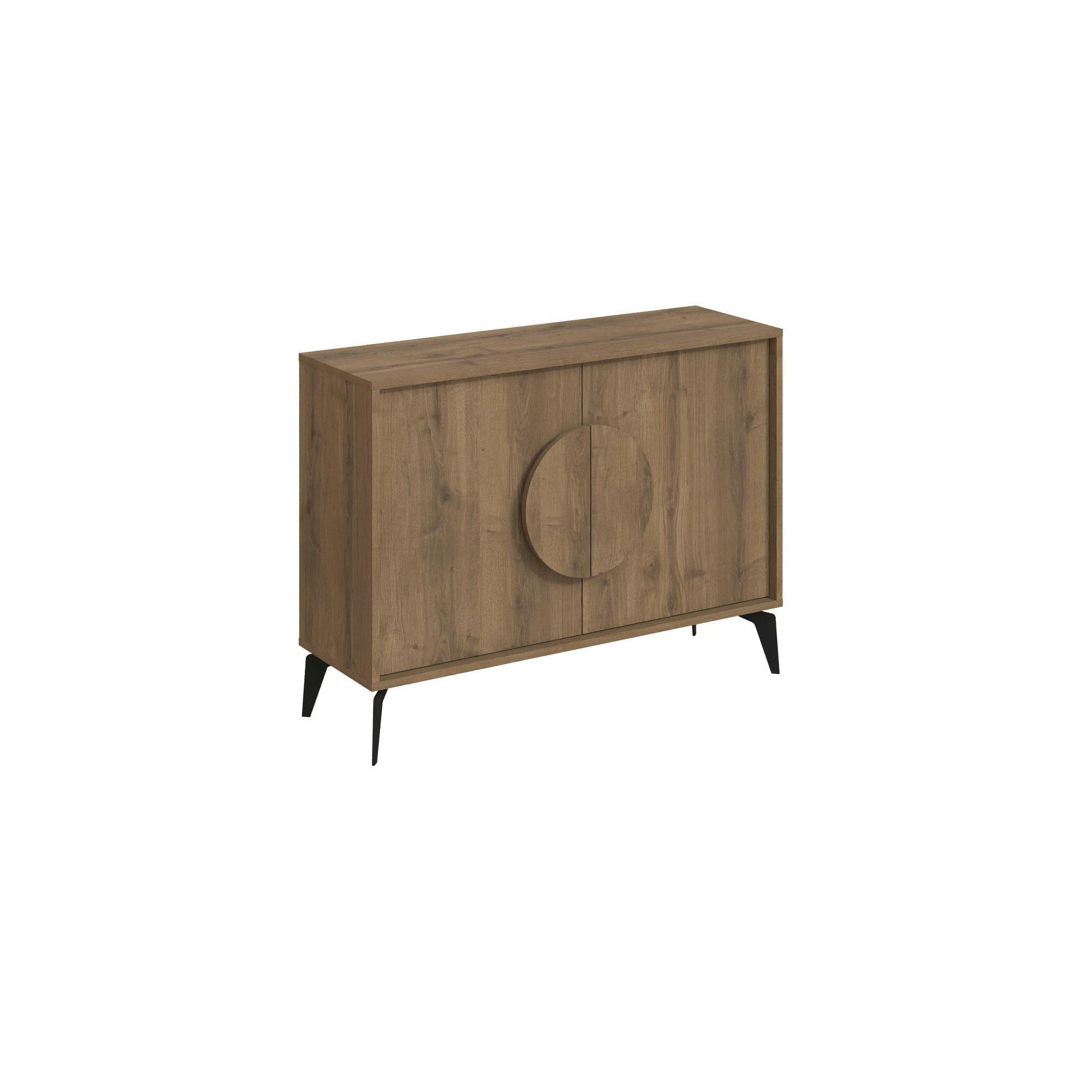 Buffet 2 portes avec poignée centrale cercle JENA, PIER IMPORT