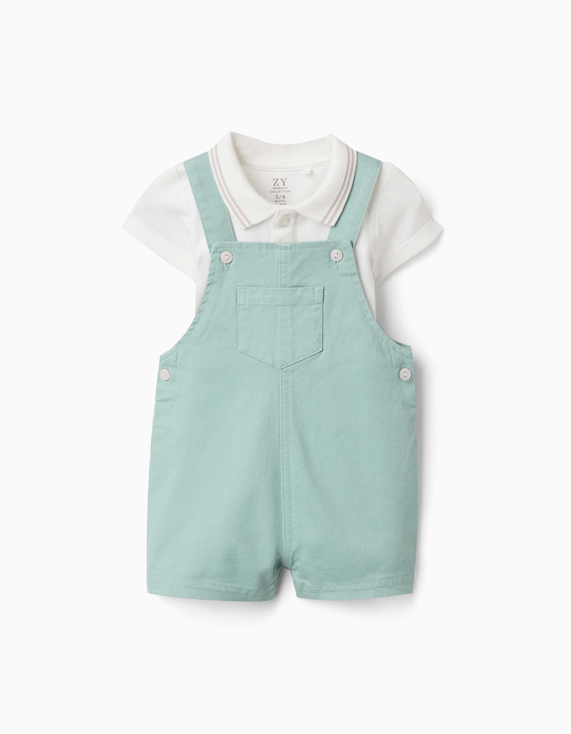 Ensemble body et salopette en coton, ZIPPY