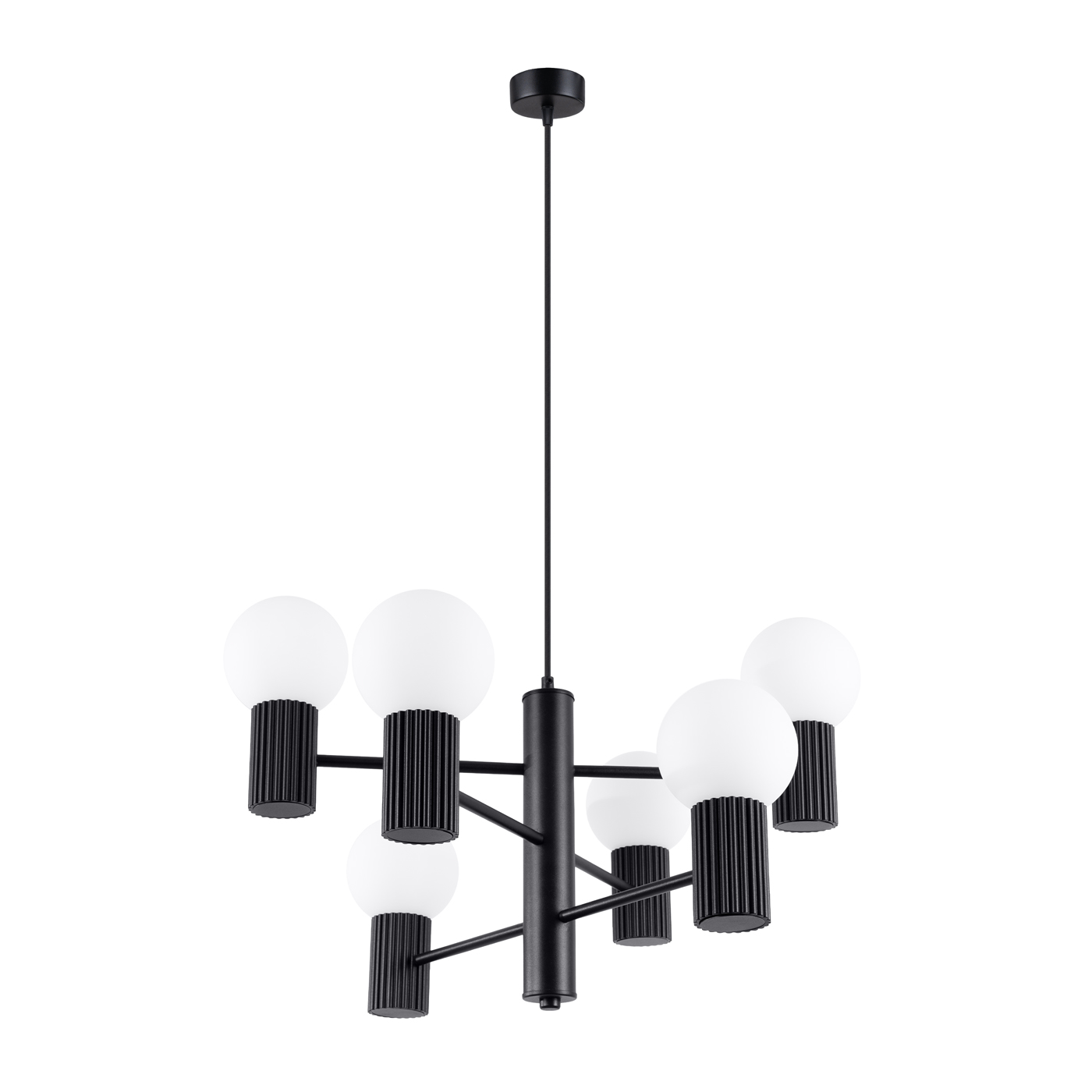 Lustre Aluminium Noir G9 6 Halo, EDEN