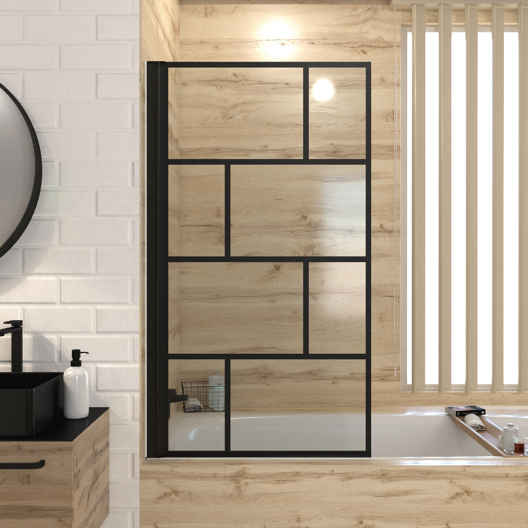Pare baignoire au style industriel, HOME MAISON