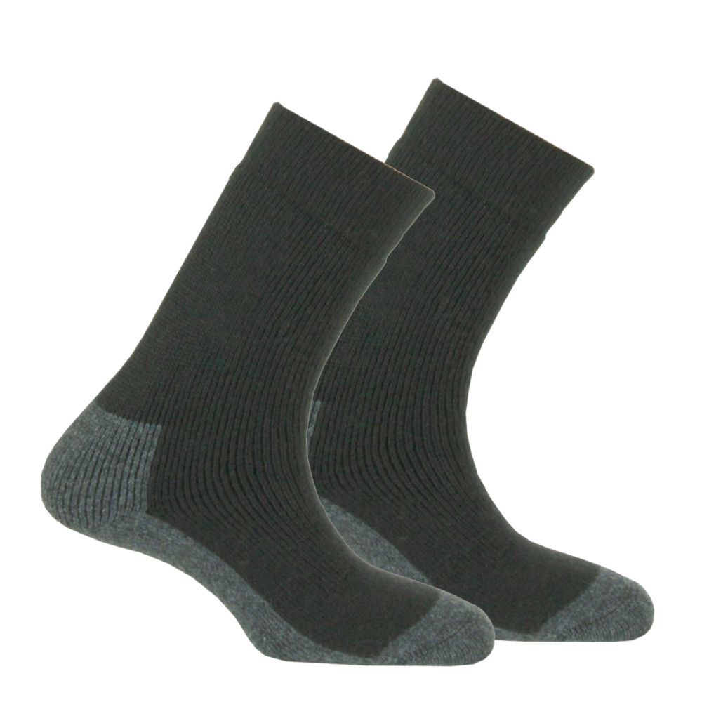 Pack de 2 mi-chaussettes toute bouclette à base de laine, KINDY