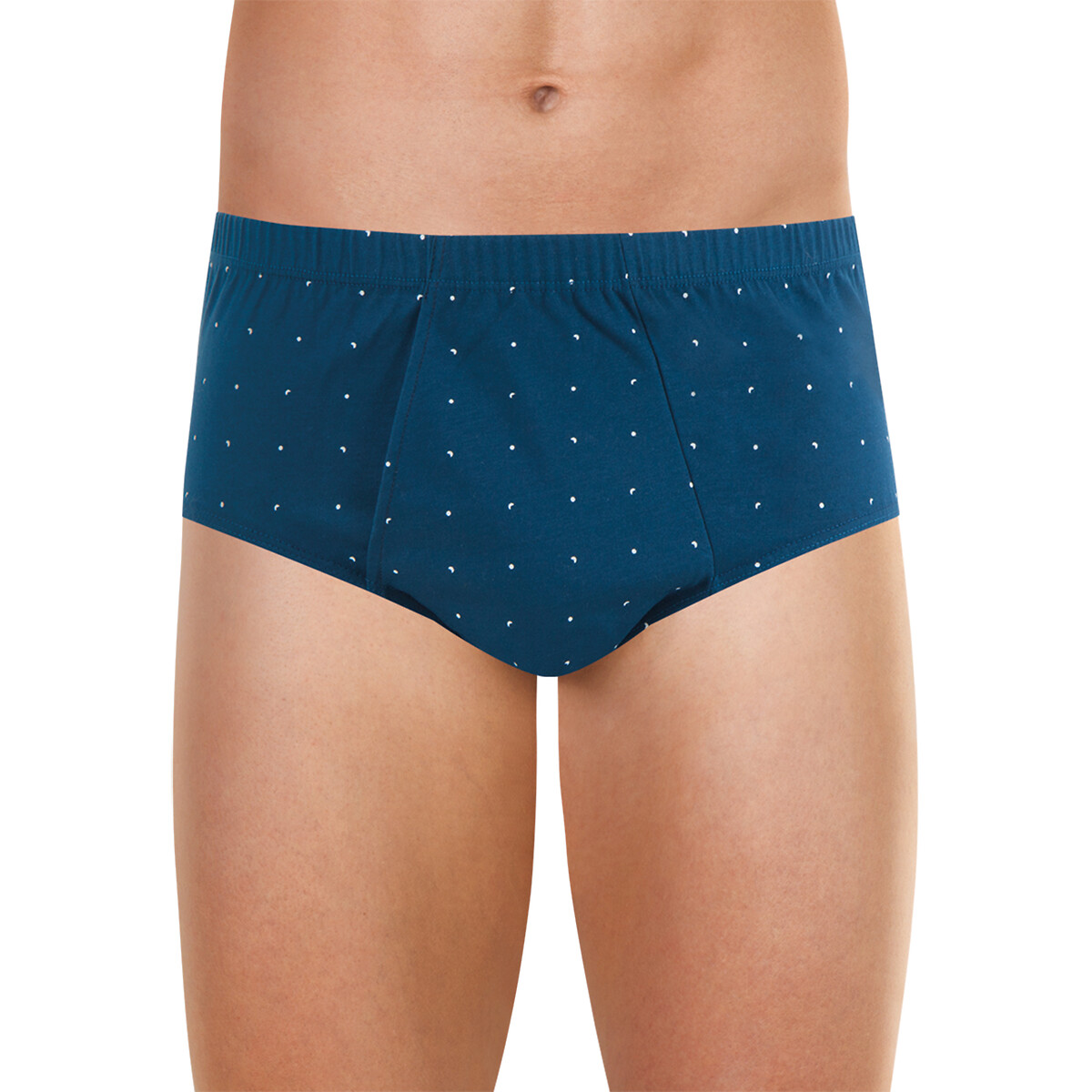 Image of Printed Cotton Briefs with High Waist and Pocket