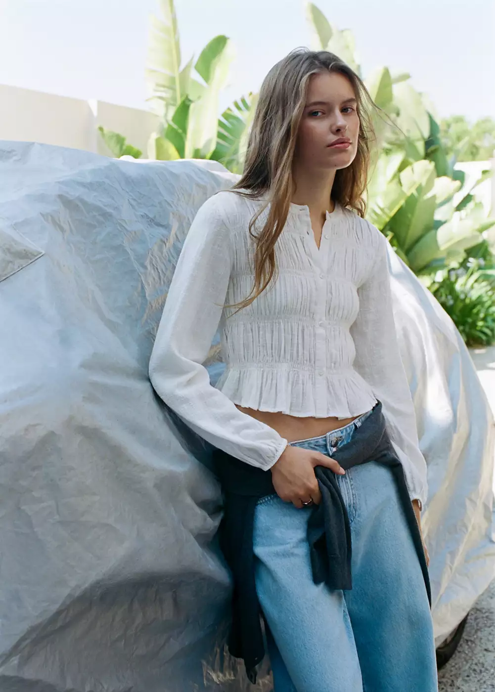 Blouse détails froncés, MANGO TEEN