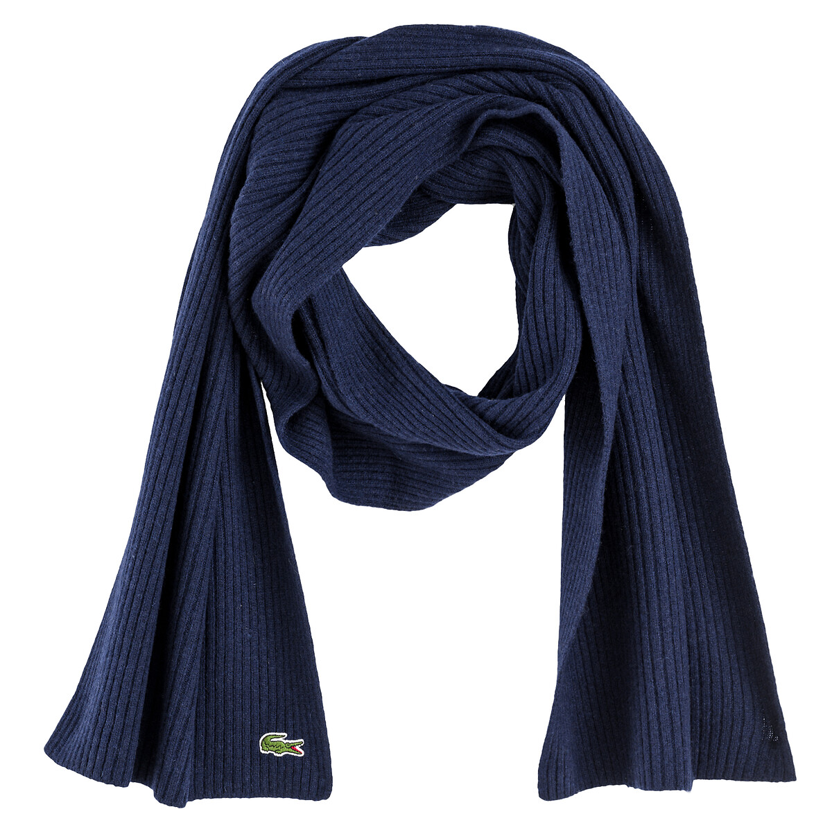 Lacoste CottonCashmere Ribbed Striped Scarf 205x25 cm