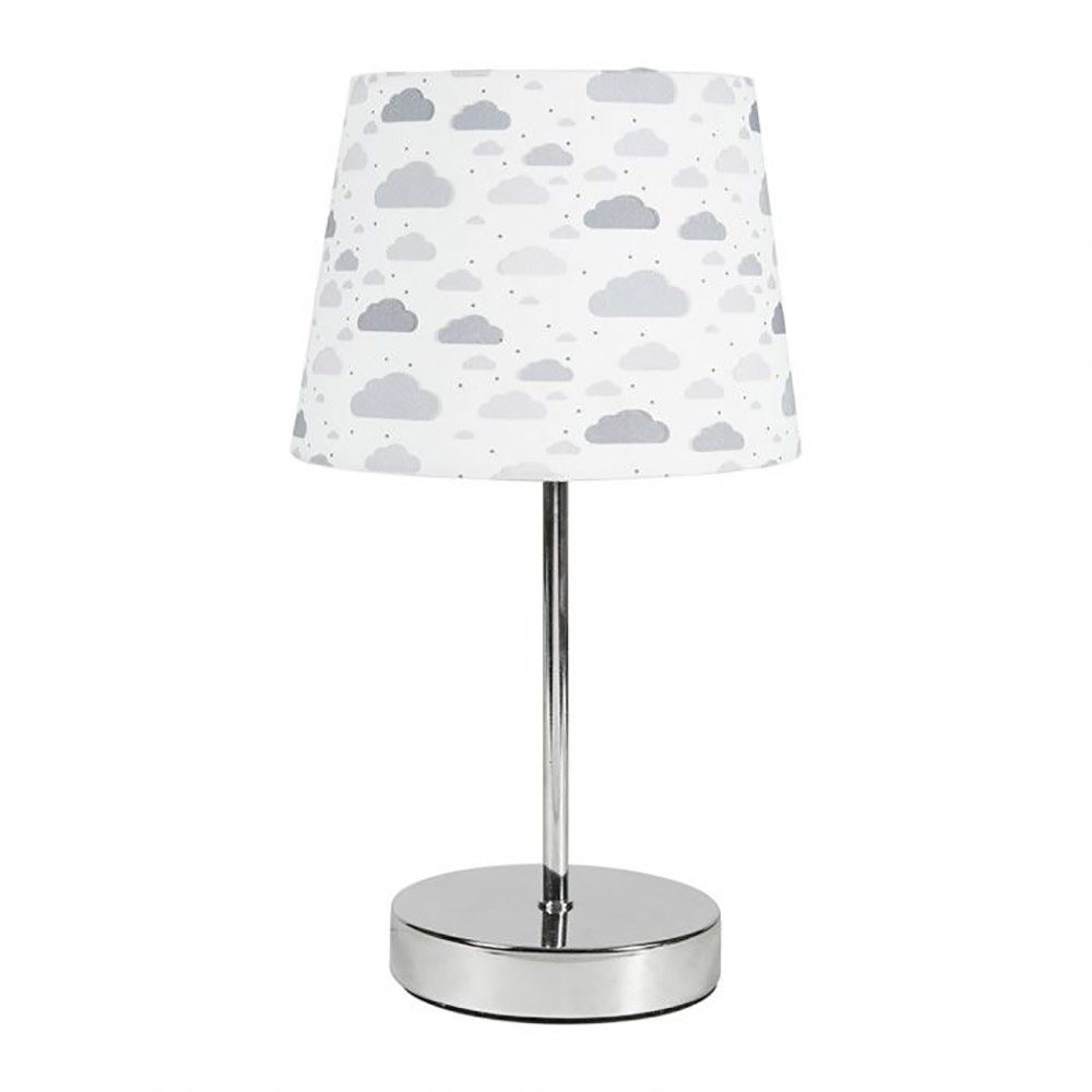 Lampe pied métal argenté Brume, DECORATIE