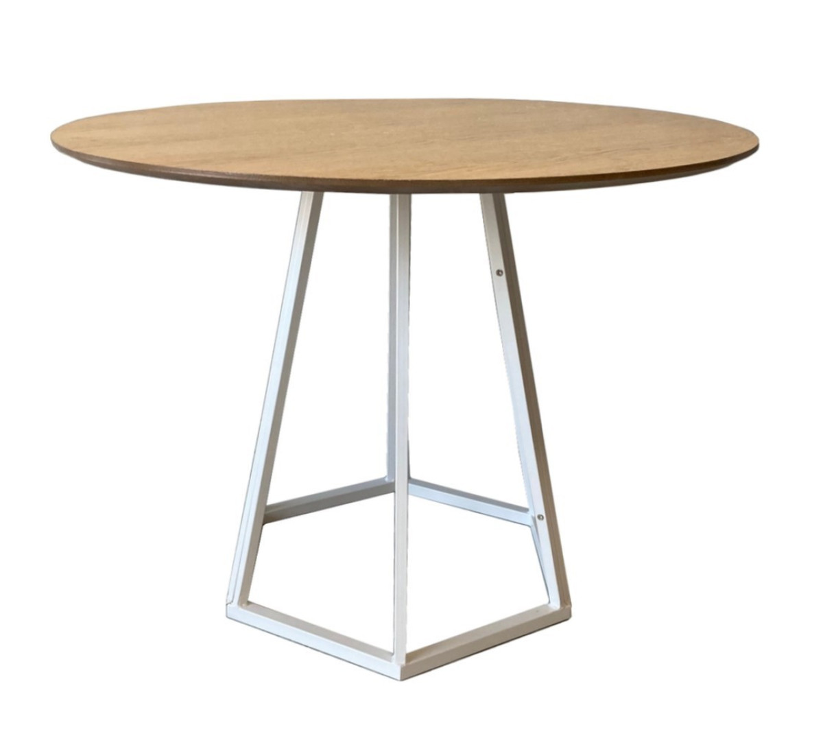 Table à manger ronde en bois et pieds en acier - HEXAGONE, MATHI DESIGN