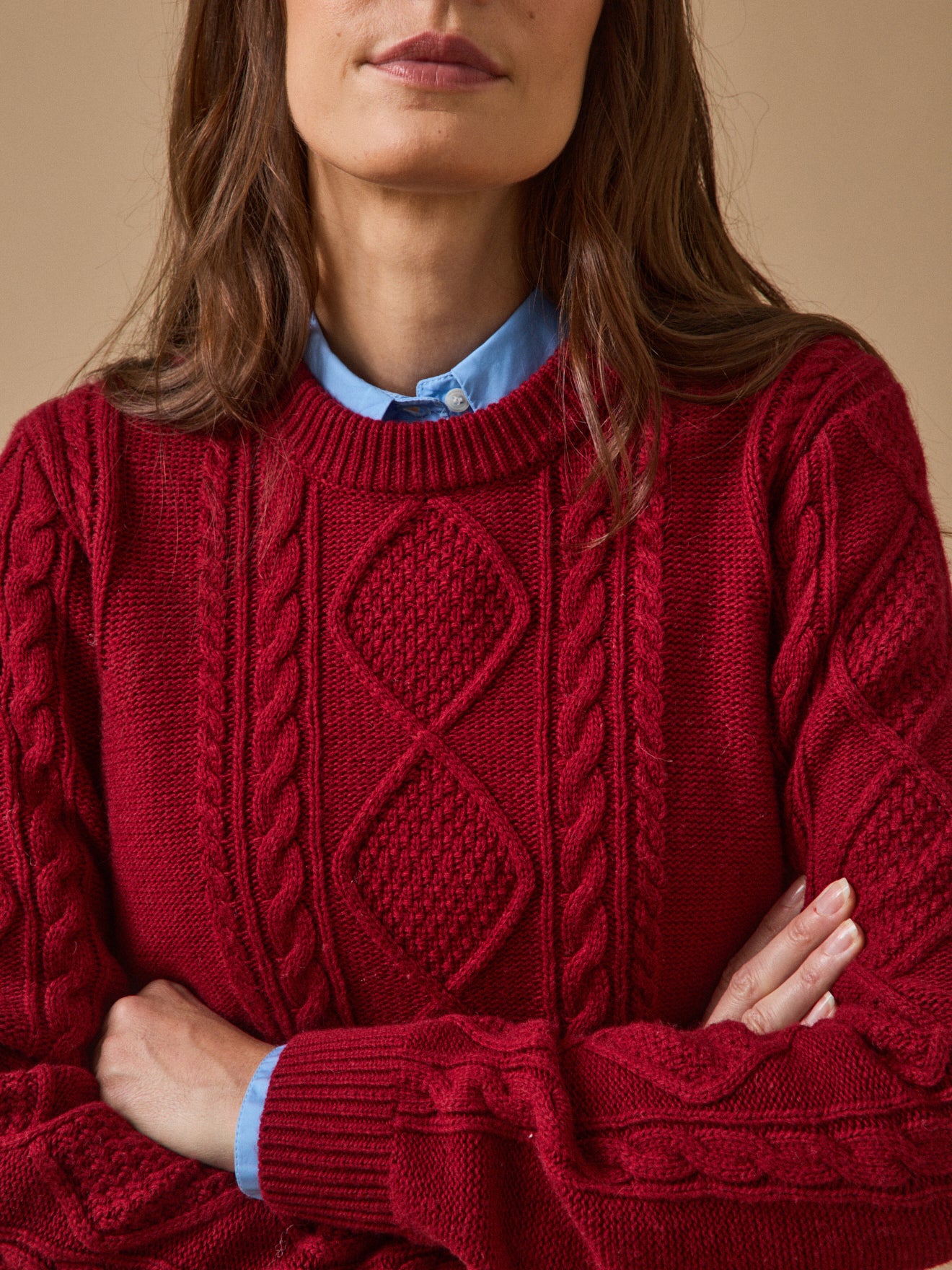 Pull torsades col rond, CYRILLUS