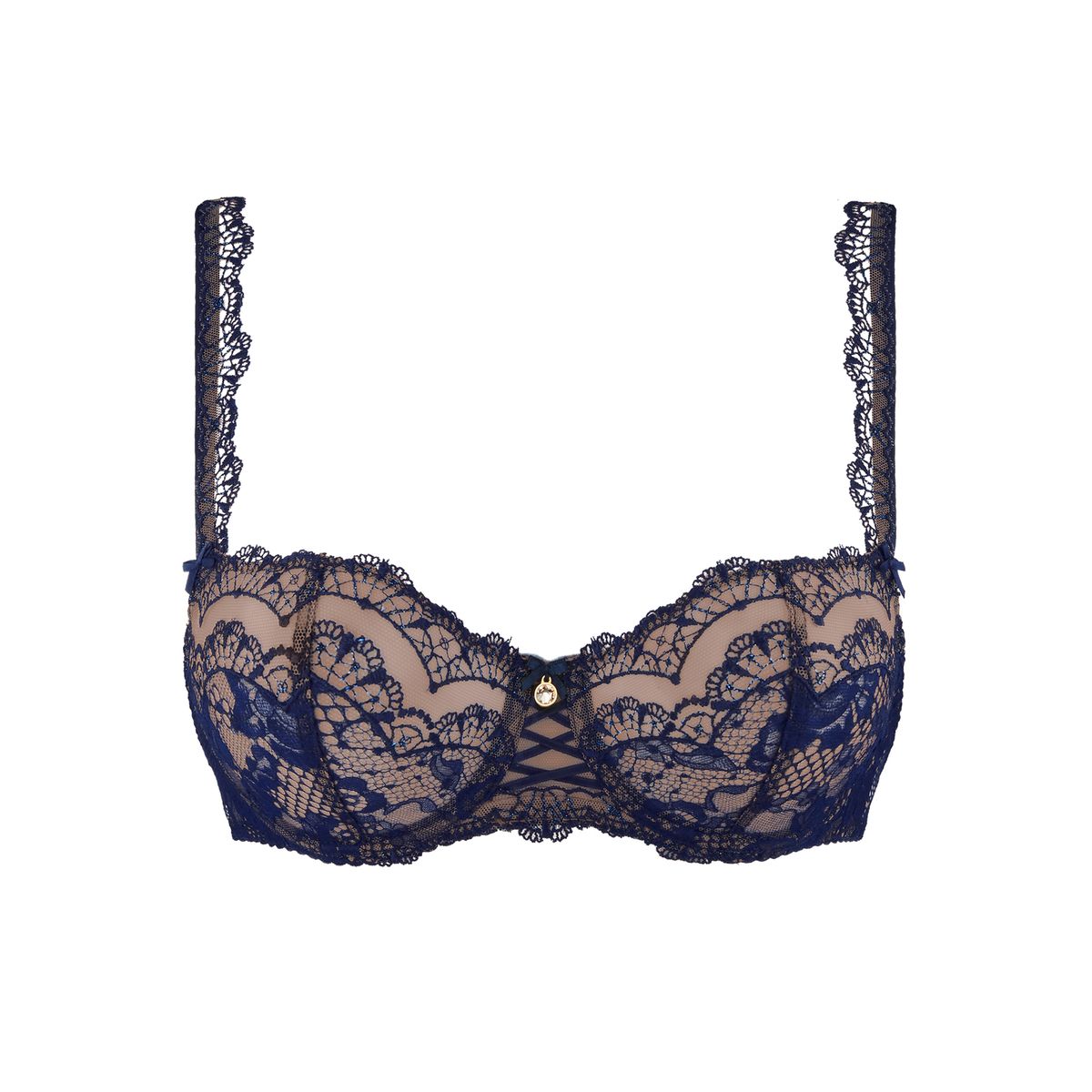 Soutien gorge corbeille soleil nocturne bleu cr puscule Aubade