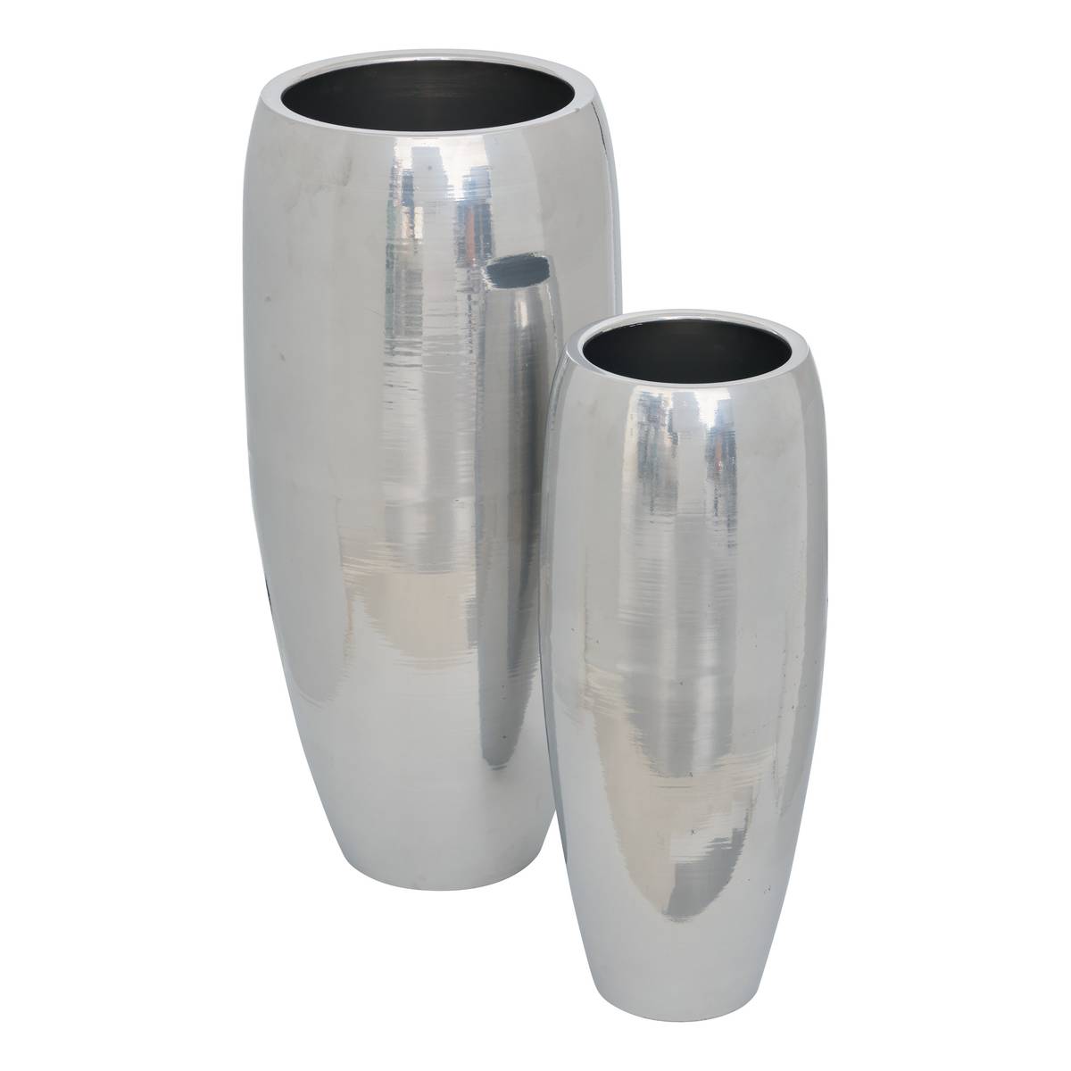Lot de 2 caches-pot en acier RESO, ATMOSPHERA