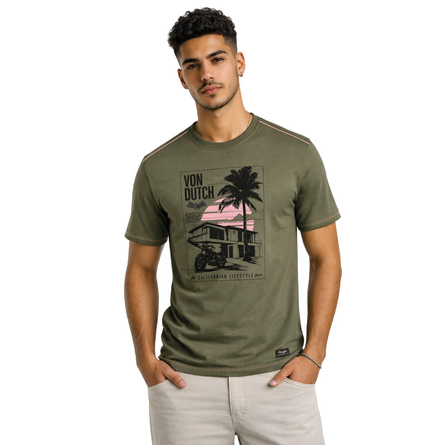 T-Shirt en coton PALM, VON DUTCH