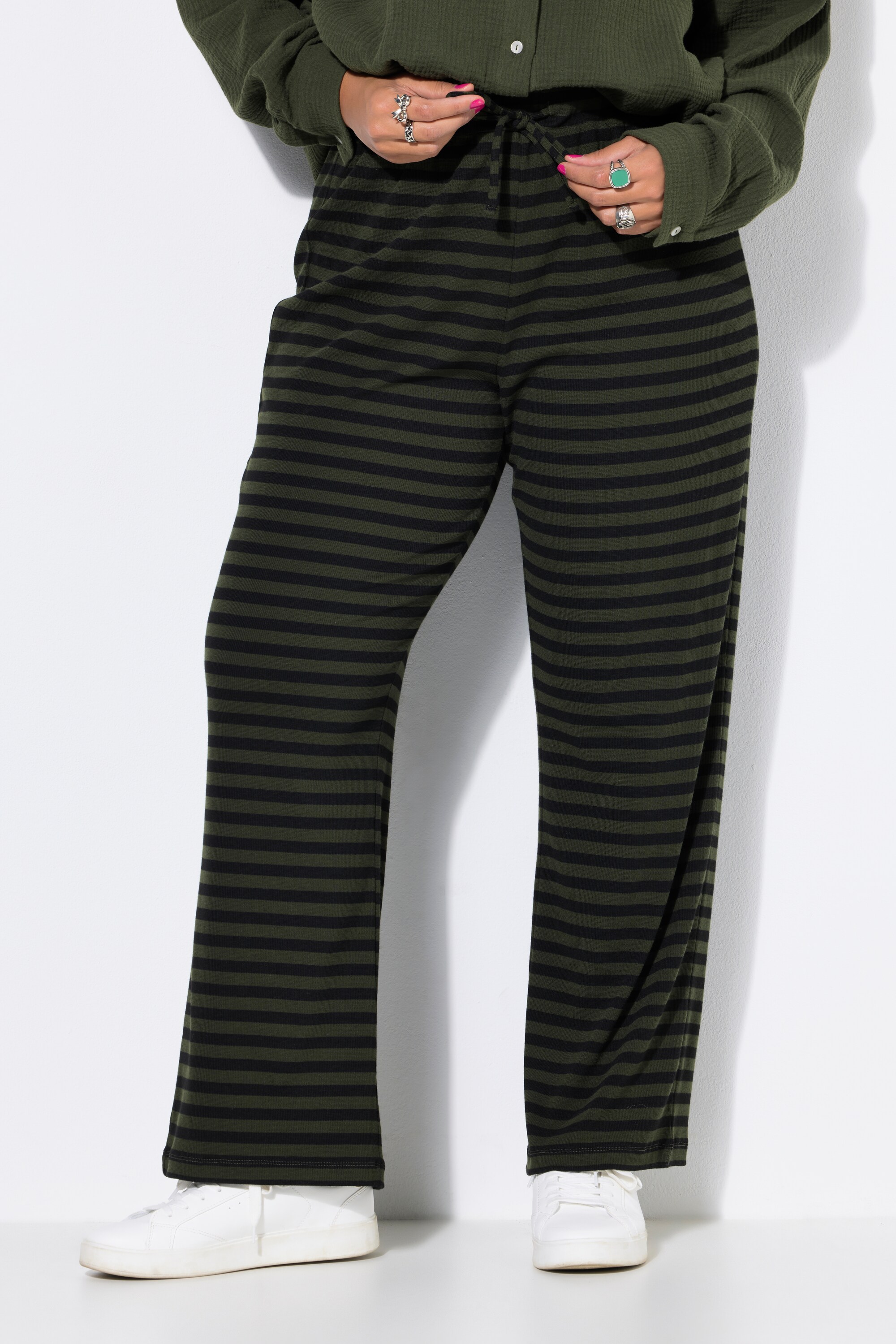 Pantalon large en jersey côtelé à rayures, STUDIO UNTOLD