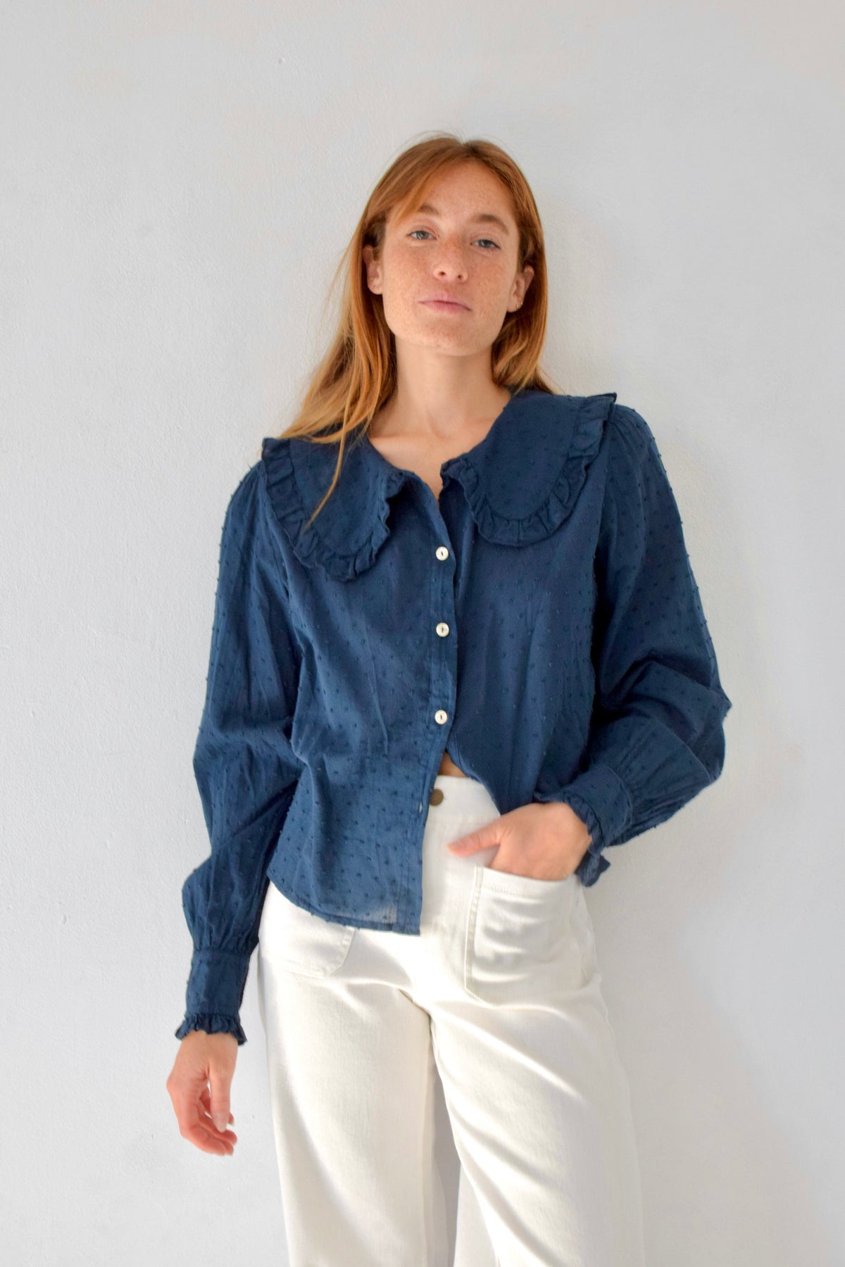Chemise plumetis col Claudine DIANA, MINDTRAVELER