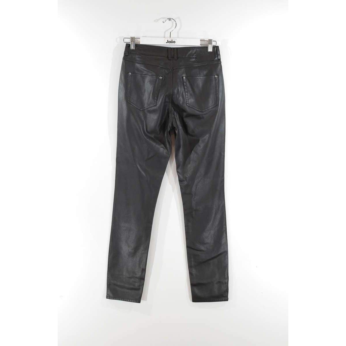 Pantalon en cuir tr s bon tat noir Claudie Pierlot La Redoute