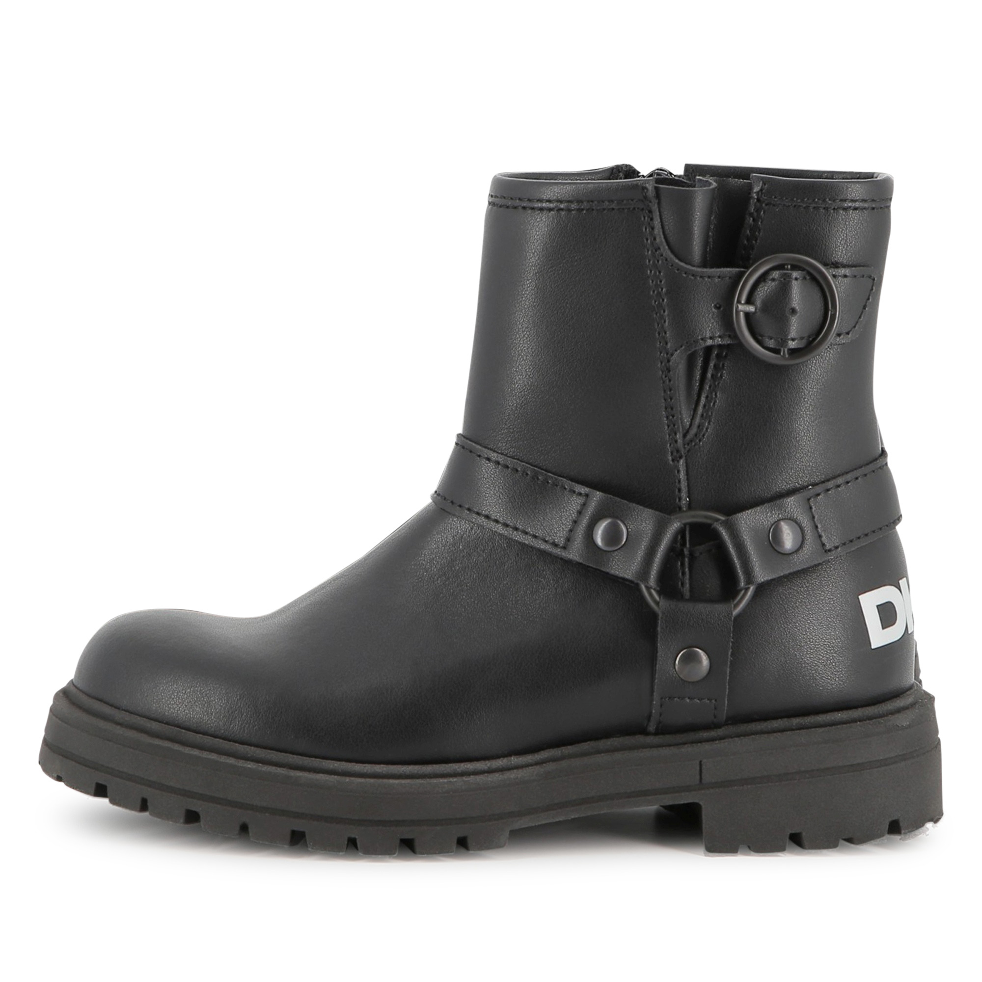 Bottes de motard en cuir de vache, DKNY