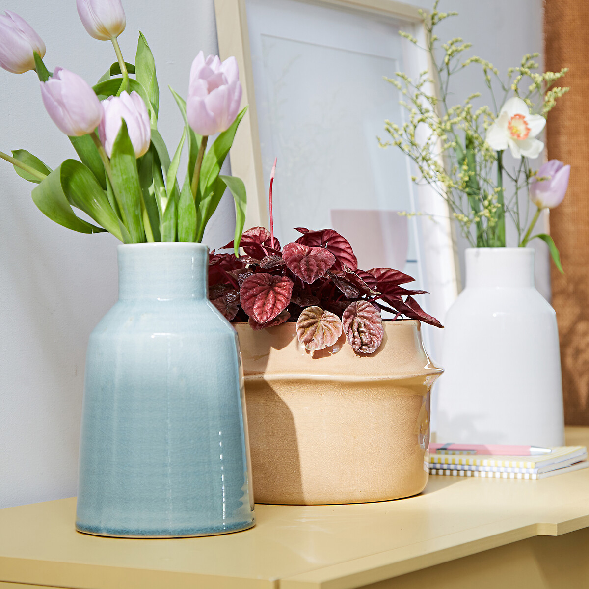 Tall Ceramic Vase  Floor Vase – Estrela Plants & Decor