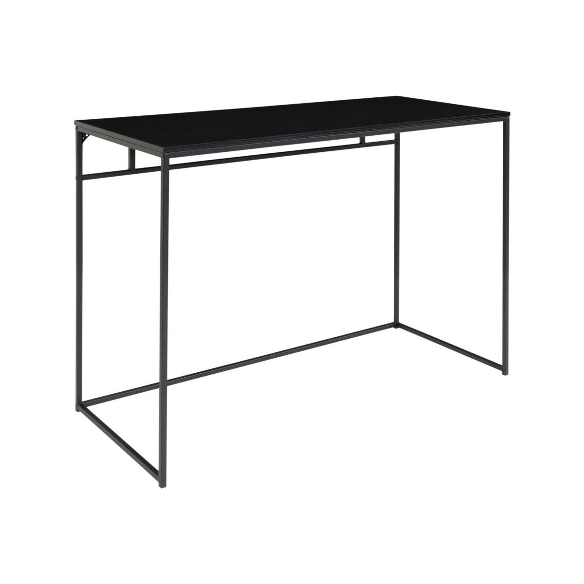 bureau minimaliste 100cm en bois et metal poun