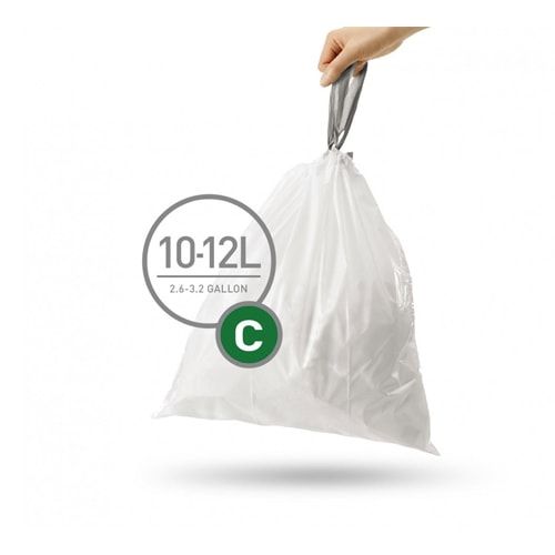 Sacs poubelle 10-12l(c) distributeur de 20 sacs Couleur blanc Simplehuman