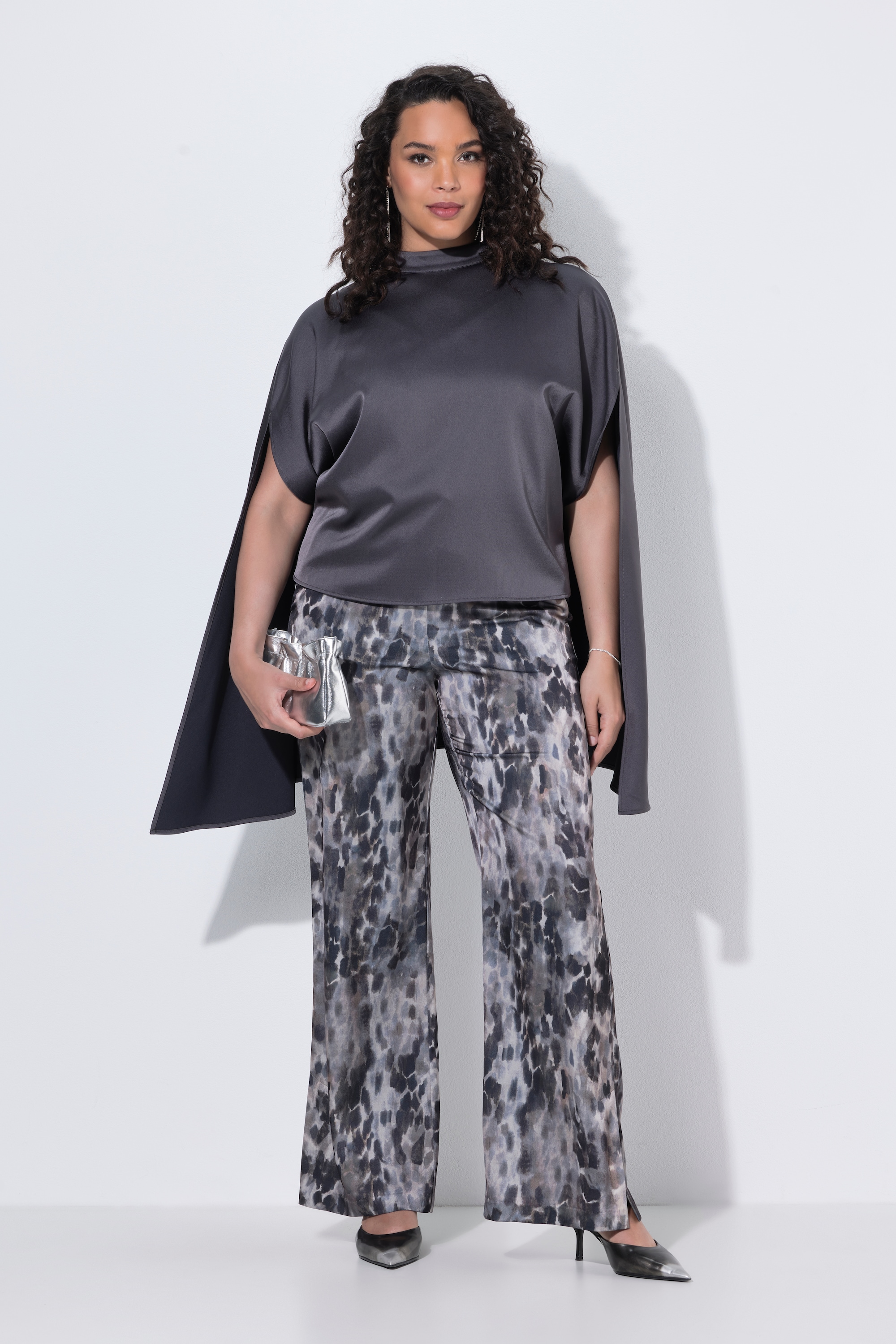 Pantalon Rose en satin, motif léopard, ULLA POPKEN