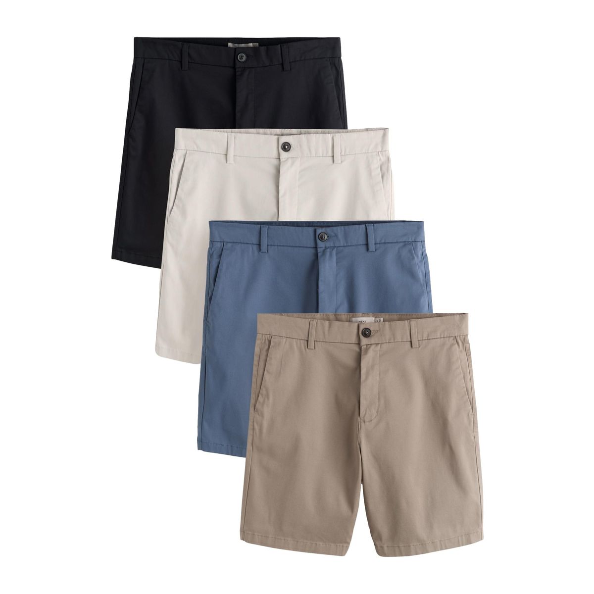 Short chino stretch, lot de 4, NEXT