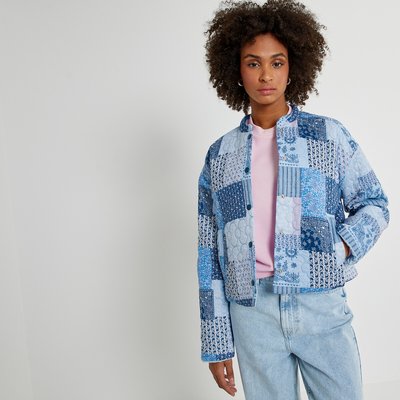 Patchwork Cotton Cropped Jacket LA REDOUTE COLLECTIONS