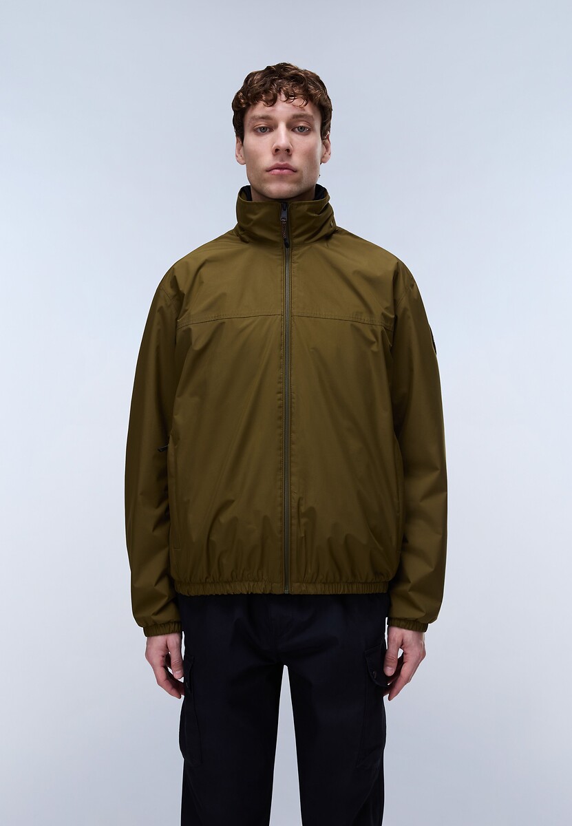 Veste à capuche dans le col montant, NAPAPIJRI