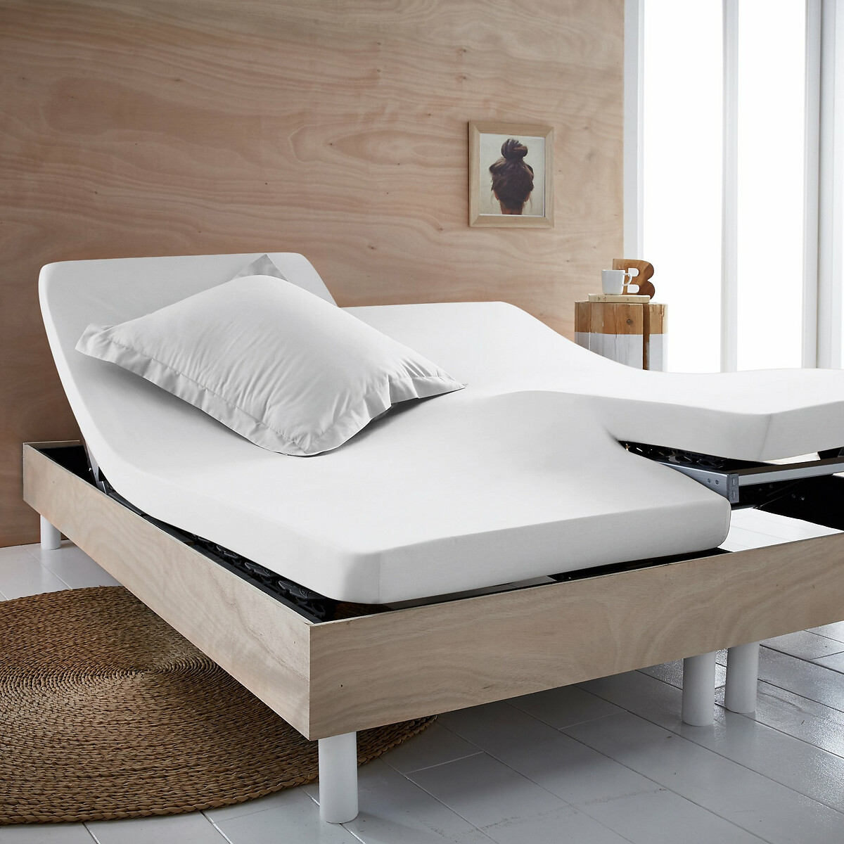 Recuento Temporada simultáneo Sábana bajera lisa de algodón orgánico para cama articulada, scenario La  Redoute Interieurs | La Redoute