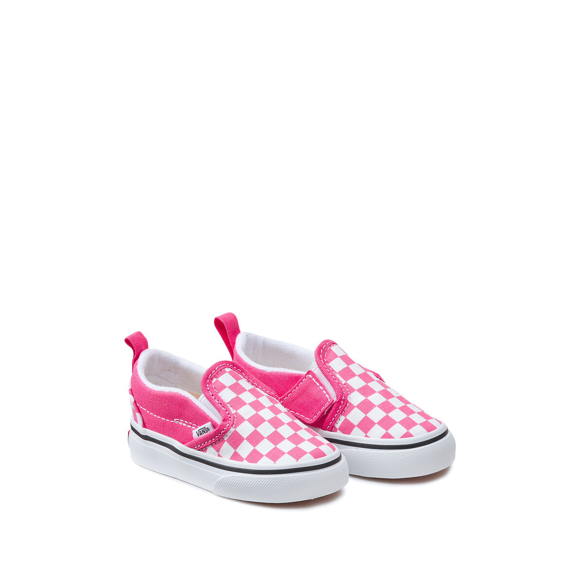 Kids classic slip ons pink white Vans La Redoute