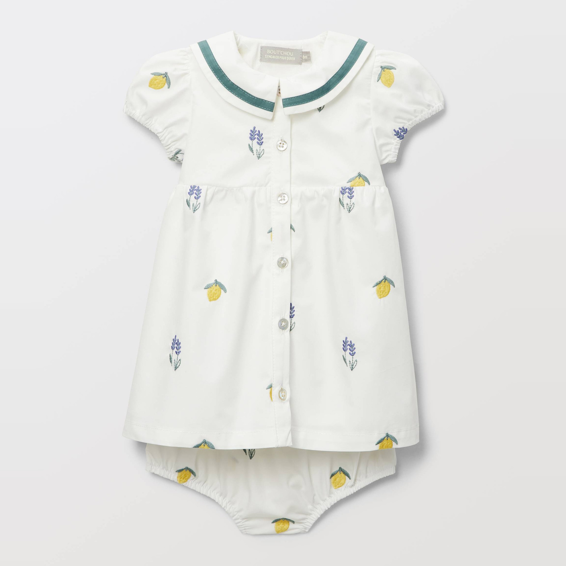 Robe imprimée avec bloomer en popeline, BOUT'CHOU