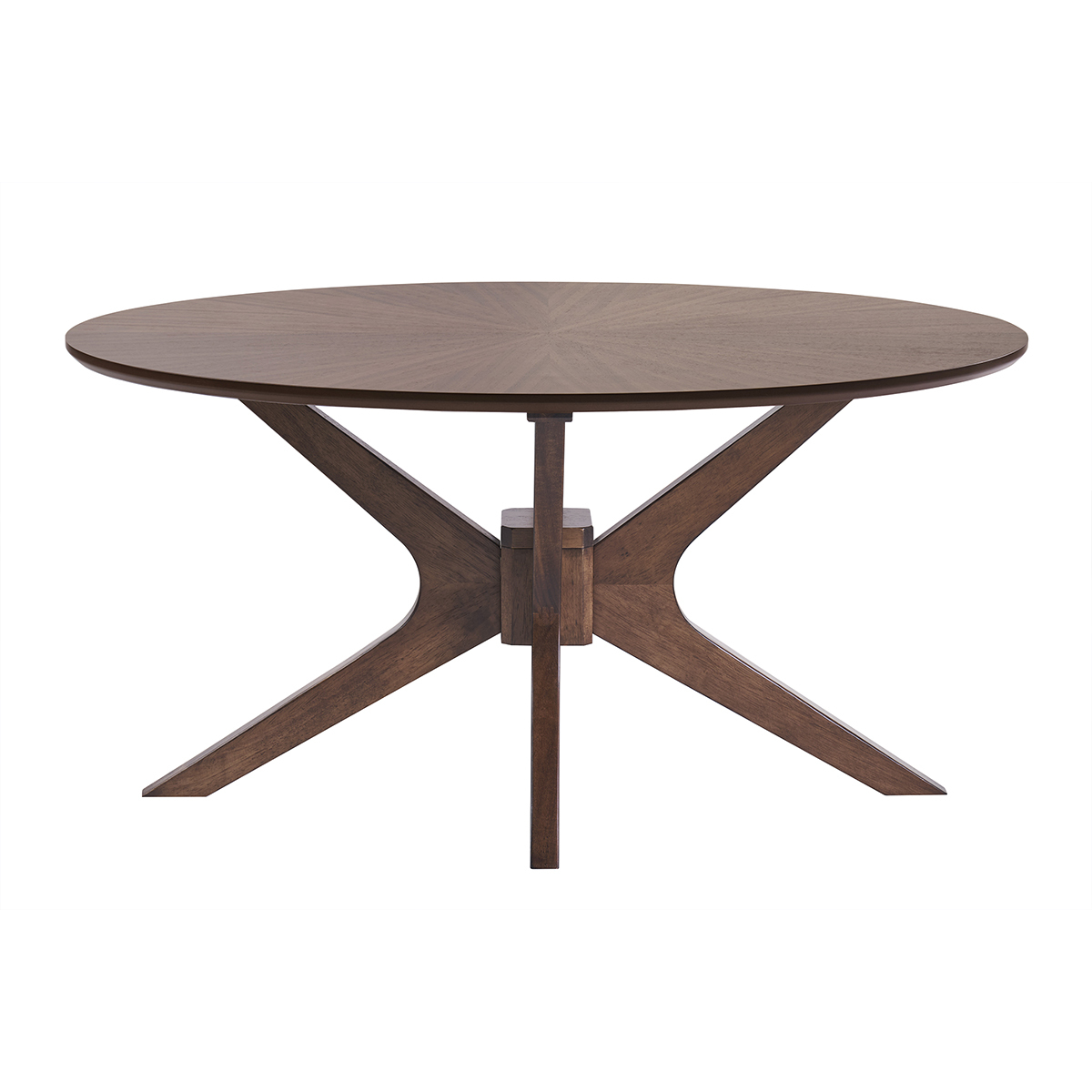 Table basse ovale bois foncé noyer L90 cm DIELLI, MILIBOO