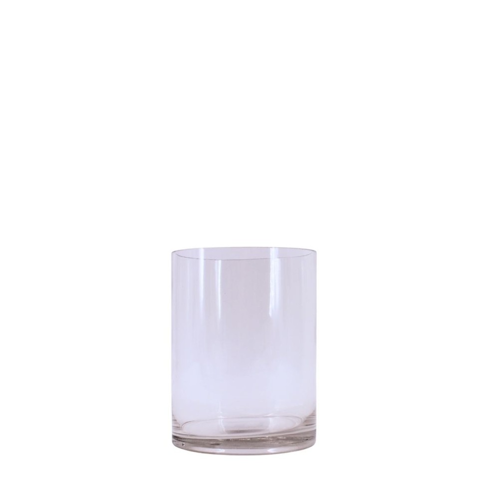 Vase cylindrique en verre, H20cm, ORNAMI